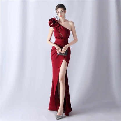Women's Elegant Dresses for Prom Party Dress Evening Formal Gala Woman Luxury Special Events Occasion Chic Simple Satin 2024 Good Vibrations