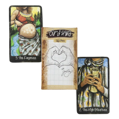 Out Of Hand Tarot Deck A 78 Tarot cards Art Unique Divination Board Games Taro Playing Full English Mysterious Good Vibrations