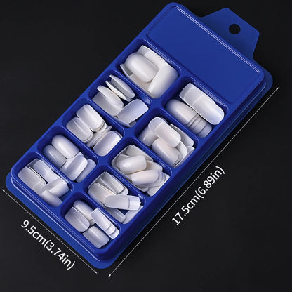 100Pcs Light Pink Press on Nails Short Medium Square Wearable Fake Nails Tips 10 sizes Full Cover False Nails Finger Decoration Good Vibrations