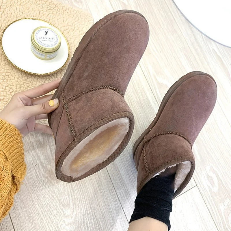 Women Snow Boots Australia Classic  Women Ankle Boots Customized Winter Faux Fur Women Shoes Good Vibrations