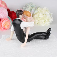 Couple Figurine Wedding Cake Topper, The Look of Love, Bride and Groom Decoration Good Vibrations