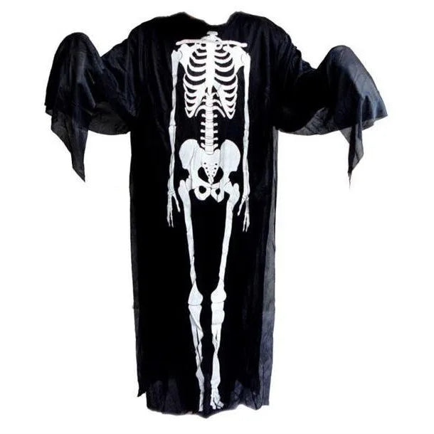 2025 Halloween New Party Role Playing Children Adult Death Black Cloak Halloween Skull Ball Costume Prop Set Children Adult Gift Good Vibrations
