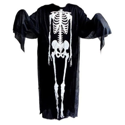 2025 Halloween New Party Role Playing Children Adult Death Black Cloak Halloween Skull Ball Costume Prop Set Children Adult Gift Good Vibrations