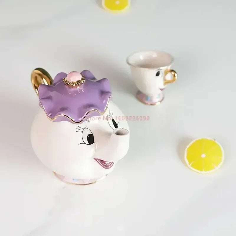 Disney Teapot Cute Cartoon Beauty And The Beast Coffee Pots Mug Mrs Potts Chip Cup Tea Cup Pots One Tea Sets Droshipping Good Vibrations Adult Super Store
