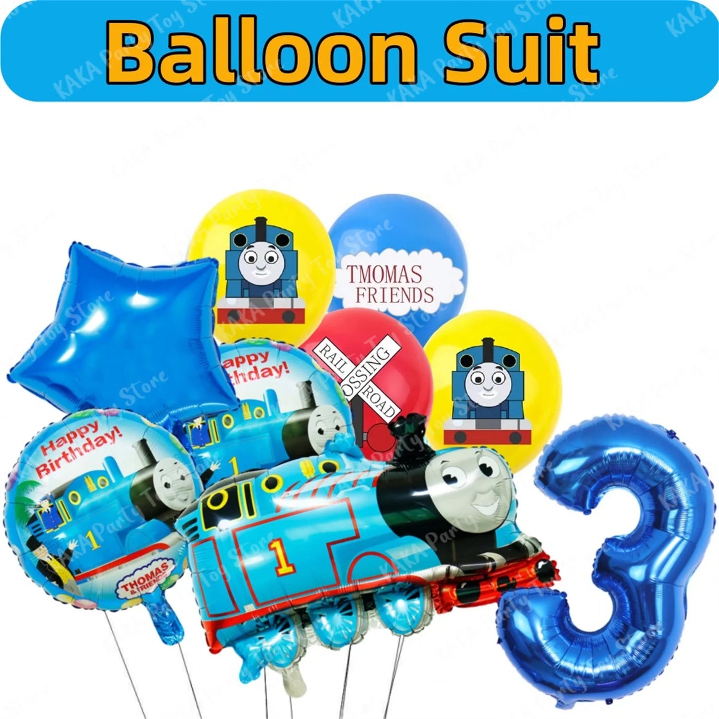 Thomas Birthday Decorations Cartoon Train Balloons Paper Tableware Stickers Backdrop For Kids Boy Girl Party Supplies Toy Gifts Good Vibrations