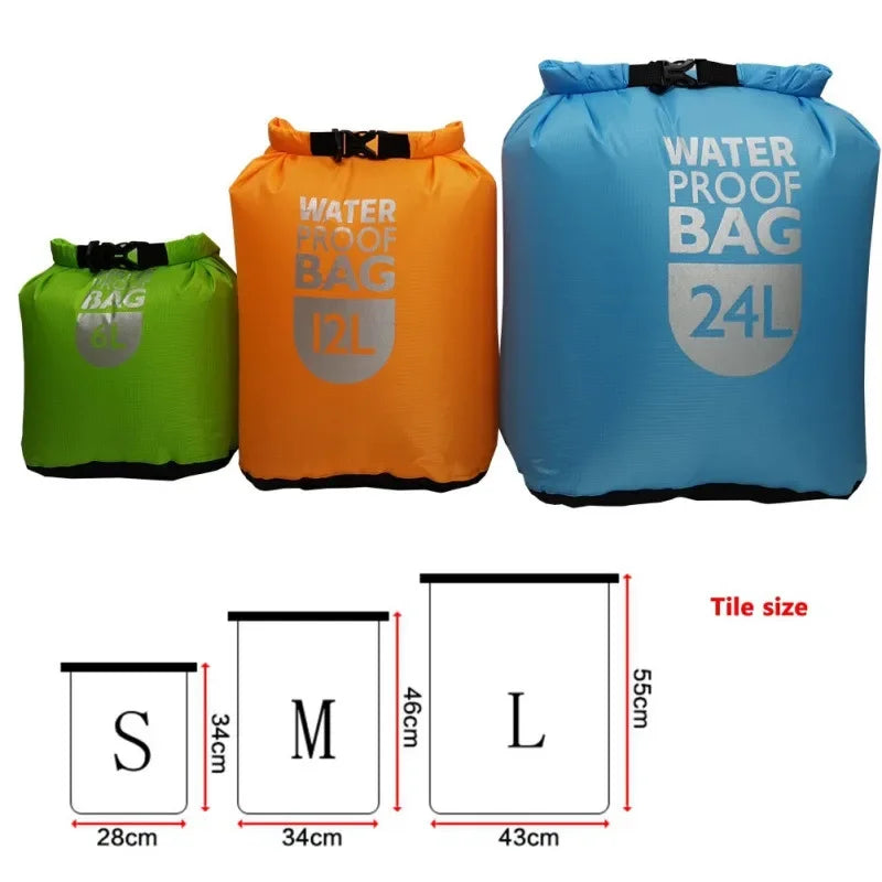 Waterproof Dry Bag Pack Sack Swimming Rafting Kayaking River Trekking Floating Sailing Canoing Boating Water Resistance Good Vibrations