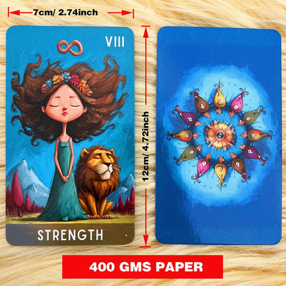 Original Tarot Card, The Whimsical Path, 78 Cards with Guidebook, Illustration Style, Card games, Divination Tools, 12*7cm, 14+ Good Vibrations