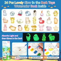 Bath Bombs for Kids with Toy Inside, 24 Pcs Natrual and Organic Bubble Bath Bombs with Glow-in-The-Dark Surprise Inside Good Vibrations