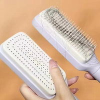 Rotating Comb Long Handle Anti-static Scalp Massage Hair Comb for Women Self Hair Brush with Retractable Comb Hairdressing Tool Good Vibrations