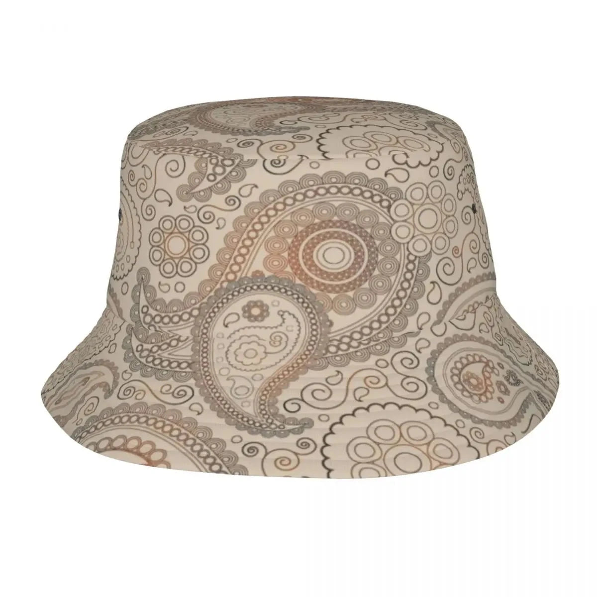 Black Paisley Pattern Bandana Print Bucket Hats Women Men Unisex Trendy Summer Fisherman's Hat Good Vibrations