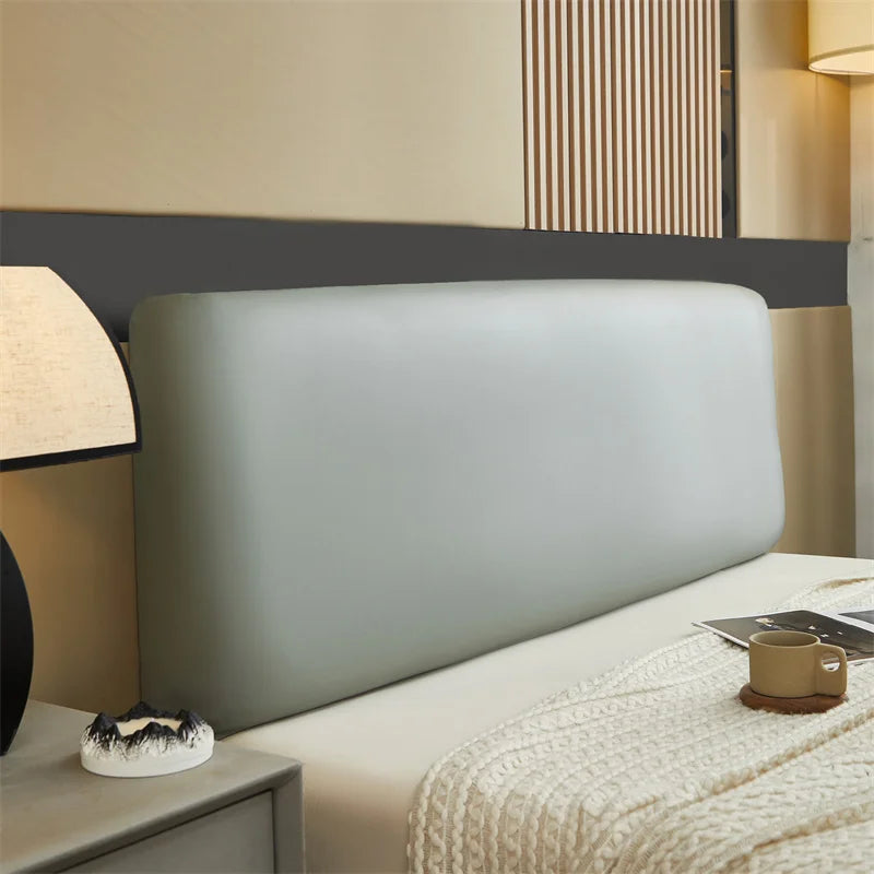 Pu Leather Bed Headboard Cover Technology Cloth Waterproof Bed Head Cover All-inclusive Bedside Protector Slipcovers Bedroom Good Vibrations
