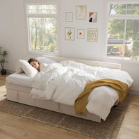 2-in-1 Sleeper Sofa – Pullout Bed with Reversible Chaise & Charging Station Good Vibrations