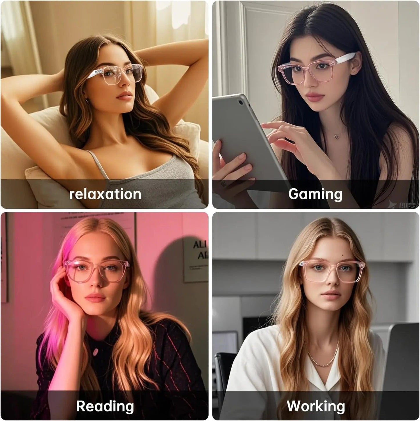 Smart Glasses for Men Women Color-changing Blue Light Lenses Bluetooth 5.3 Audio Intelligent Touch HD Calls HI-FI Sound Quality Good Vibrations