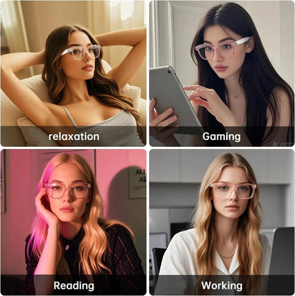 Smart Glasses for Men Women Color-changing Blue Light Lenses Bluetooth 5.3 Audio Intelligent Touch HD Calls HI-FI Sound Quality Good Vibrations