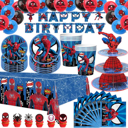 Spiderman Birthday Party Tablecloth Disposable Plastic Table Cover Tableware for Kids Birthday Party Baby Shower Decorations Good Vibrations