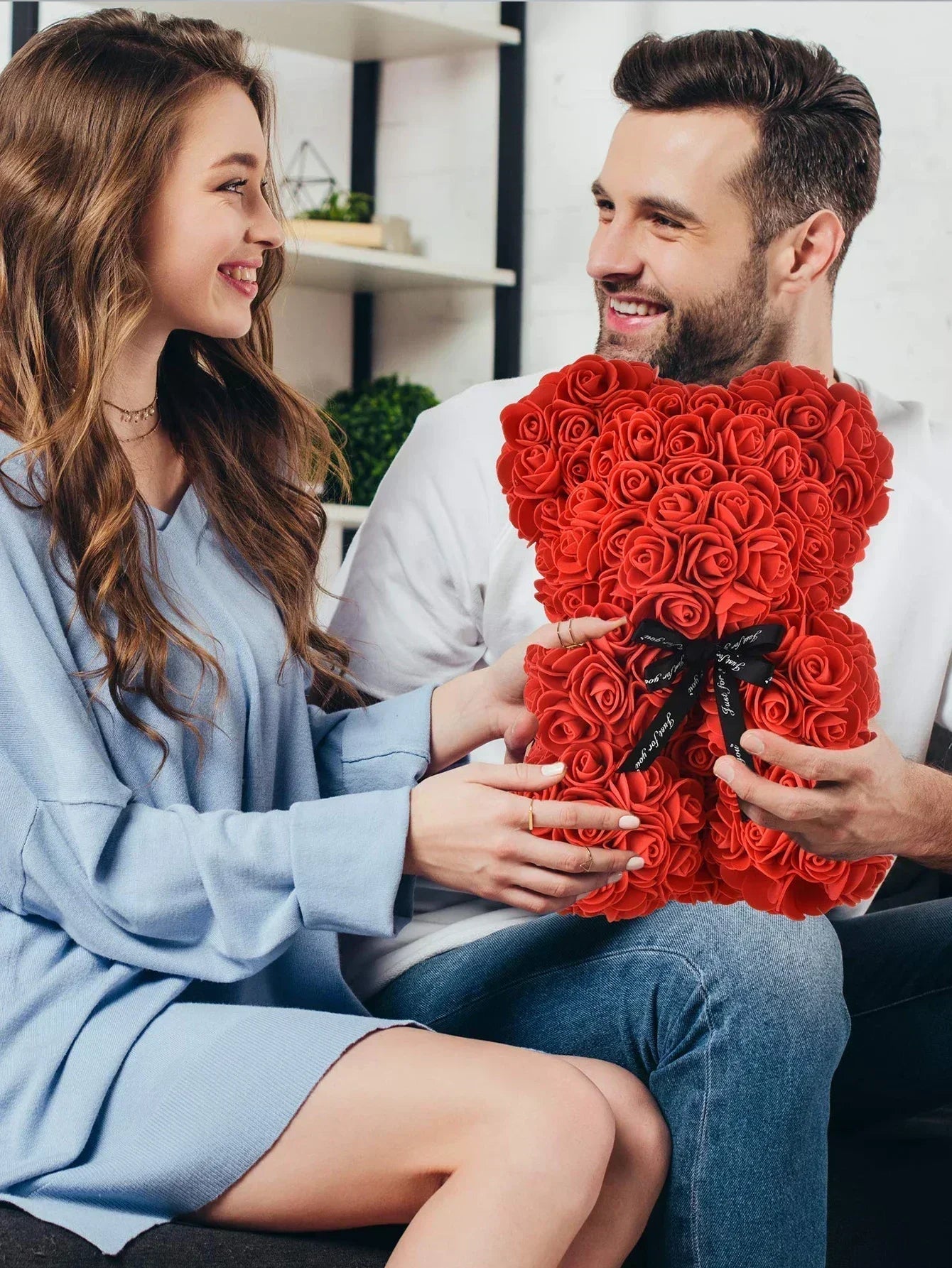 Rose Teddy Bear Artificial Flower Anniversary Valentines Day Birthday Gift Mothers Day Mom Gifts Girlfriend Birthday Gifts Women Good Vibrations