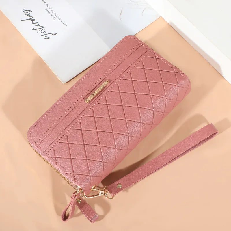 Long Women's Wallet Female Purses Tassel Coin Purse Card Holder Wallets Double Zipper Pu Leather Clutch Luxury Money Phone Bag Good Vibrations
