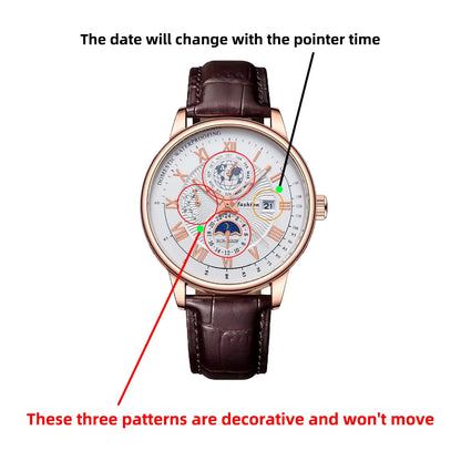 2024 Men Watch Fashion Top Luxury Sport Men's Wristwatch Waterproof Luminous Leather Date Quartz Watches Man clock Good Vibrations