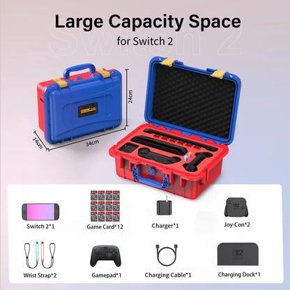 switch 2 game console storage case, carrying case, single-shoulder diagonal storage box, protecting luggage and accessories Good Vibrations