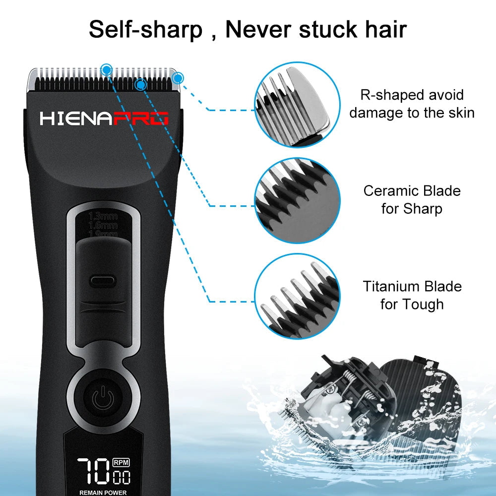 Hiena Hair cutting machine home appliance hair clipper professional machines Electric shaver Body Groomer hair Trimmer for Men Good Vibrations