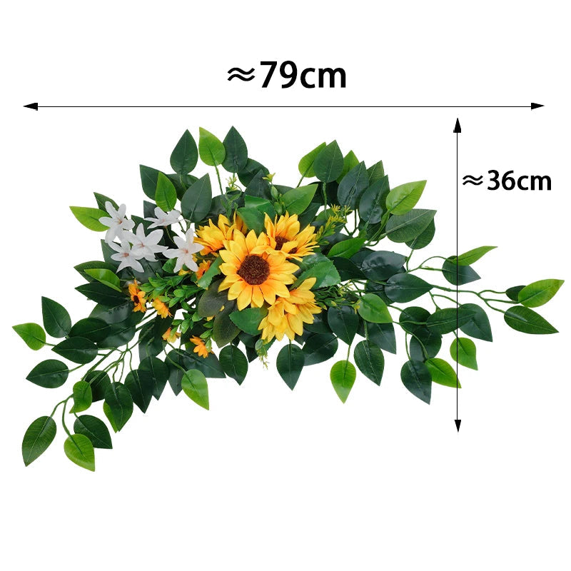 Artificial Wedding Arch Flowers Boho Red Rose Eucalyptus Garland Drapes Home Decoration Wedding Decorations Welcome Sign Good Vibrations