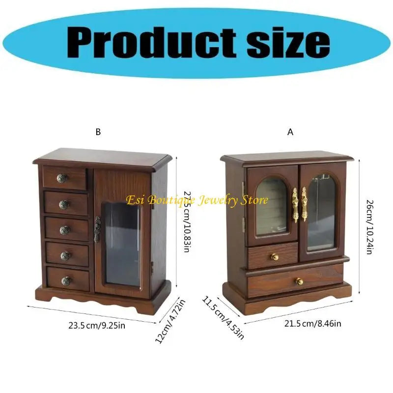 4XBE Necklace and Earring Storage Box Texture for Adding Charm to Your Space Good Vibrations