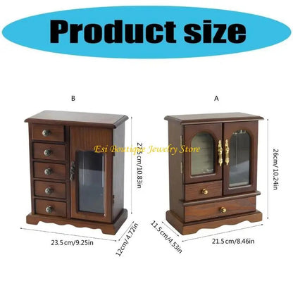 4XBE Necklace and Earring Storage Box Texture for Adding Charm to Your Space Good Vibrations