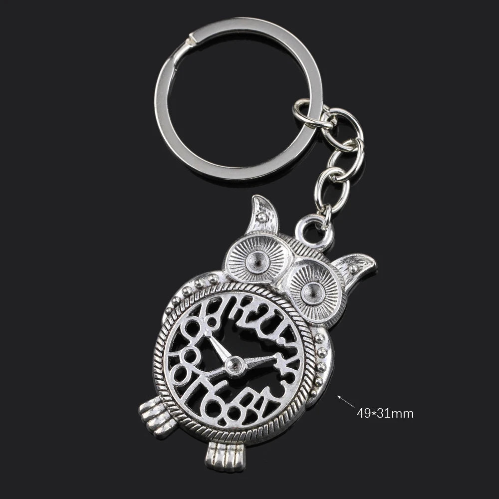 Fashion Animal Women Keychain Car Moon Cat Dog Love Heart Key Chain Friends Gift Jewelry Bag Pendant Wing Evil Eye Angel Turtles Good Vibrations