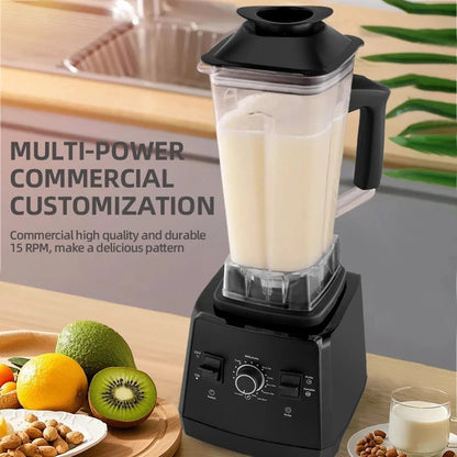 500W Heavy Duty Commercial Blender Stationary Mixer Ice Smoothies Appliances for Kitchen Professional High Power Food Processor Good Vibrations