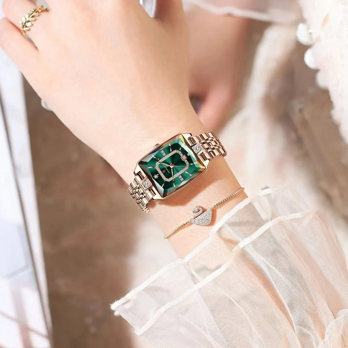 POEDAGAR Luxury Watch For Woman Waterproof Calendar High Quality Ladies Watch Stainless Steel Quartz Women's Watches Elegant+Box Good Vibrations