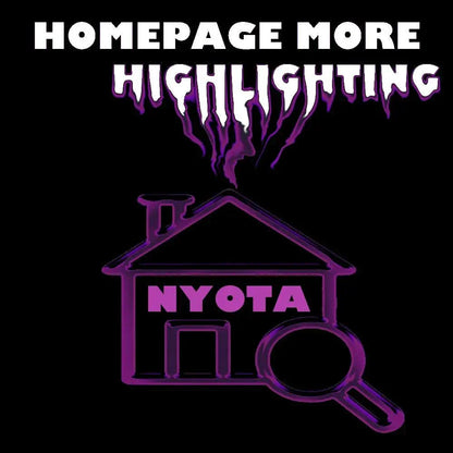 Black and purple NYOTA logo with house and magnifying glass.