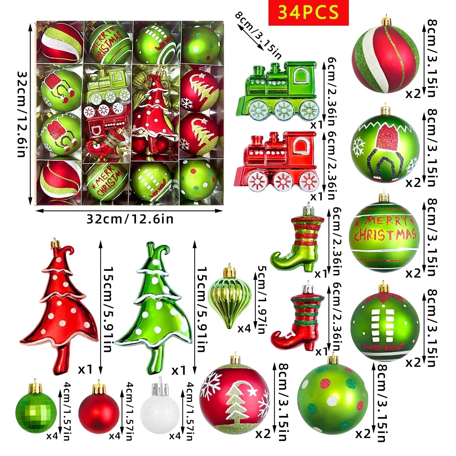 Christmas Ball Decoration Green Monster Xmas Tree Ornament Green Painted Xmas Hanging Tree Pendant New Year Christmas Home Decor Good Vibrations