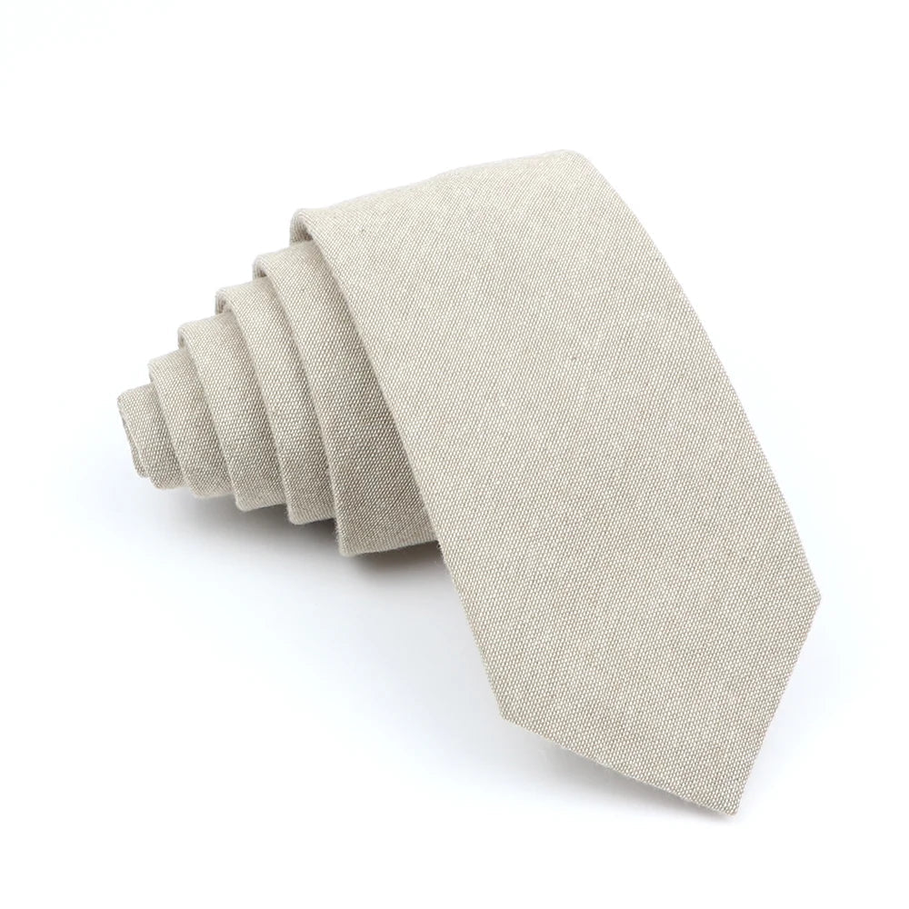 Wed Cotton Tie Solid Color Necktie For Man Woman Blue Pink Yellow Skinny Slim Ties Fashion Wedding Party Gifts Men Accessories Good Vibrations