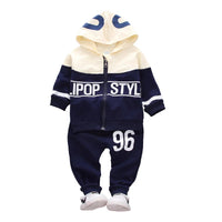 New Autumn Newborns Clothes For Girls Baby Outfits Children Boys Hooded Jacket Pants 2Pcs/Sets Infant Sportswear Kids Tracksuits Good Vibrations