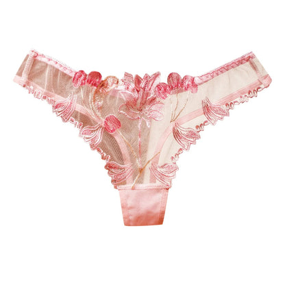 Sexy Lingerie Underwear Women Thong Womens Mesh Full Embroidery Sexy Panties Womens Bikini String Panties Womens Plus Size Good Vibrations