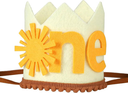 Children's Birthday Party Decoration Sun's Birthday Crown Birthday Party Decoration Hat Good Vibrations