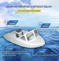 15kw Custom High-Speed Mini Jet Boat Aluminum Water Ski Jet Ski For Rowing Boats Electric Karting Boat For Water Sports Good Vibrations