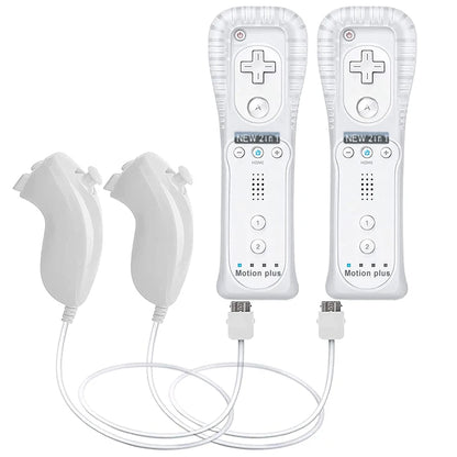 1 Set/2 Set Remote Controller with Nunchuck Controller for Wii Games Control for Wii Console Wireless Gamepad with Motion Plus Good Vibrations