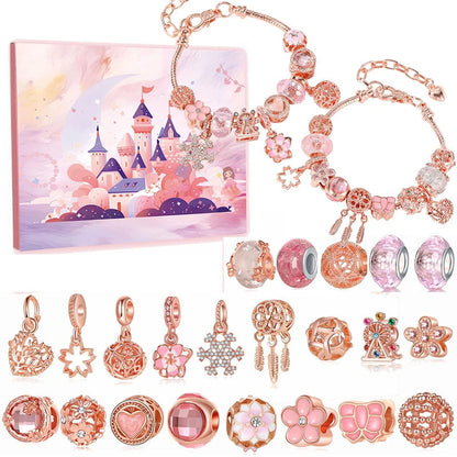 Christmas Kids Bracelet Earring Advent Calendar 2025 New Year Countdown Home Party Girl Jewelry Gift Blind Box Atmosphere Items Good Vibrations