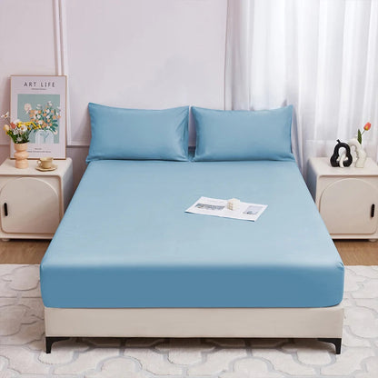Waterproof Fitted Bed Sheet Comfortable Mattress Protector with Elastic Rubber Band Washable and Easy Care Good Vibrations