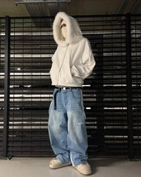 Y2K baggy Jeans Splicing embroidery high quality Jeans Fashion men women Sweatpants Casual streetwear Hip Hop wide leg trousers Good Vibrations