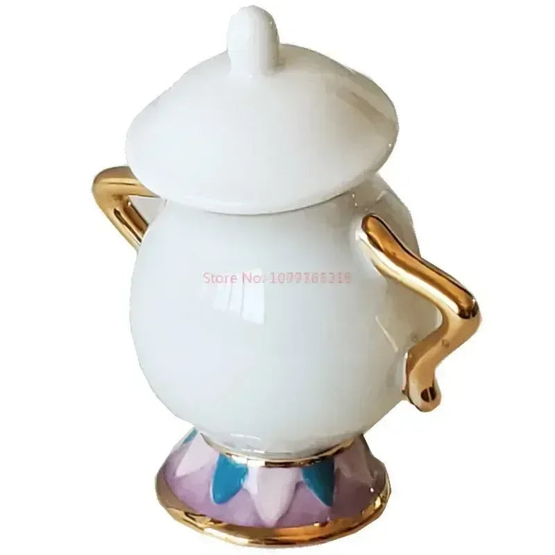Disney Teapot Cute Cartoon Beauty And The Beast Coffee Pots Mug Mrs Potts Chip Cup Tea Cup Pots One Tea Set Droshipping Desk Gif Good Vibrations Adult Super Store