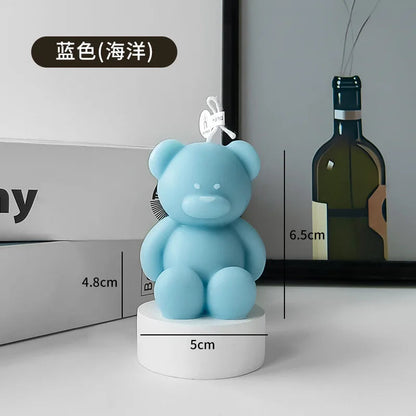 1pc Lovely Bear Aromatherapy Candles for Home Decoration Lovely Scented Candle Photography Props Festival Home Ornaments Good Vibrations
