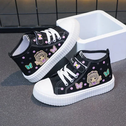 Multi Colored Kids Casual Shoes Cartoon Mid Top Anti Slip Spring Autumn Outdoor Kids Canvas Shoe Sizes 26-37 Sandalias De Mujer Good Vibrations