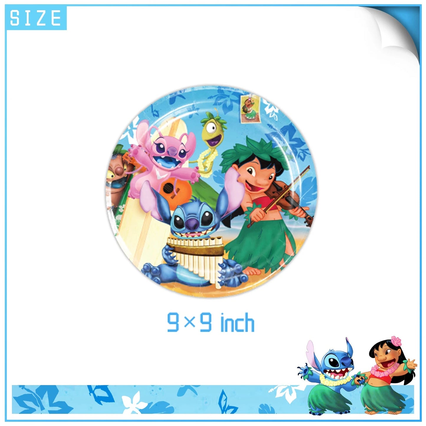 Disney Lilo Stitch Theme Birthday Party Supplies Tableware Set Children Birthday Party Cutlery Decoration Napkin Paper Cup Good Vibrations