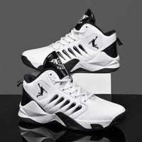 Men's High Top Basketball Shoes Breathable Anti-Slip Wear-Resistant Sports Training Shoes for Students Cross-Border Bestseller Good Vibrations