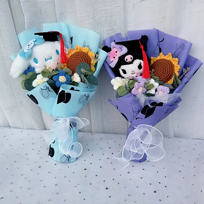 Sanrio Graduation Gift Kuromi Hello Kitty Bouquet Cartoon My Melody Cinnamoroll Valentine's Day Weddalentine's Day Birthday Good Vibrations