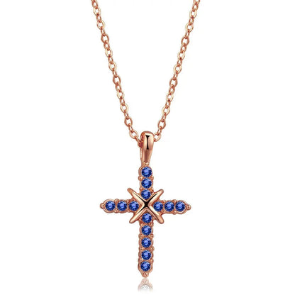 Cross Pendant Necklace For Women Iced Out Crystal Silver Plated Chain Collar Choker Necklace Christmas Jewelry Fashion N456 Good Vibrations