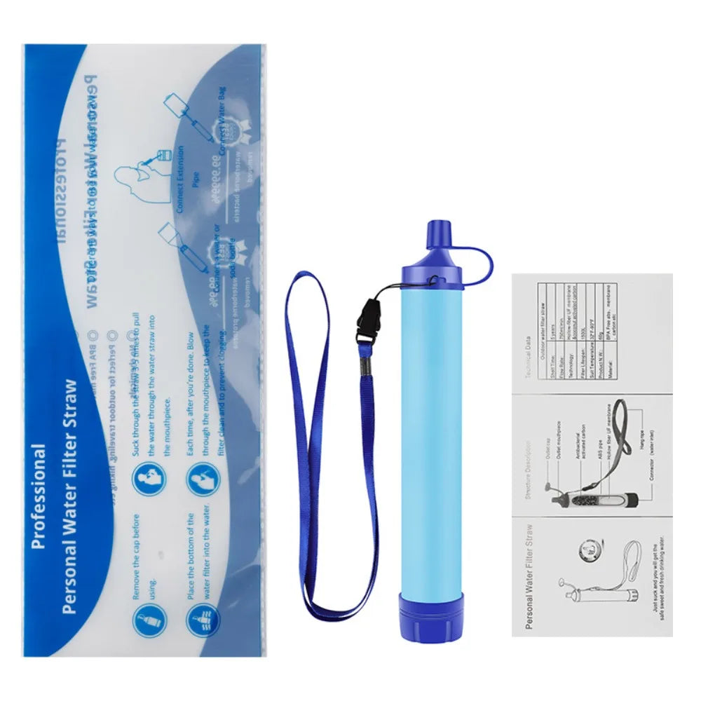 Mini Mini Water Filter Straw Straw Purifier Purification Water Filter Portable Survival Drinking Water Filtering Straw Emergency Good Vibrations