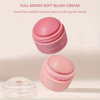 Cream blush ball,High-Pigment Formula,Semi-Matte & Powder Finish,Blendable Color blush Highlight stick for Eyes,Lips&Cheeks Good Vibrations